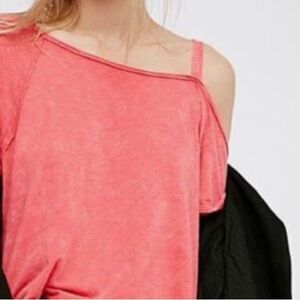 Free people Women's Pink Off-Shoulder Top